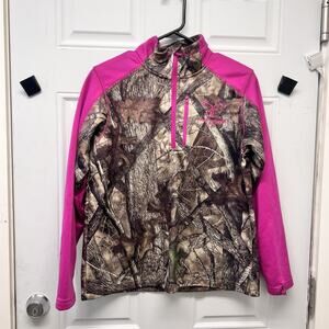 True Timber camouflage quarter-zip fleece pullover Size 40 24” Long AAA3801